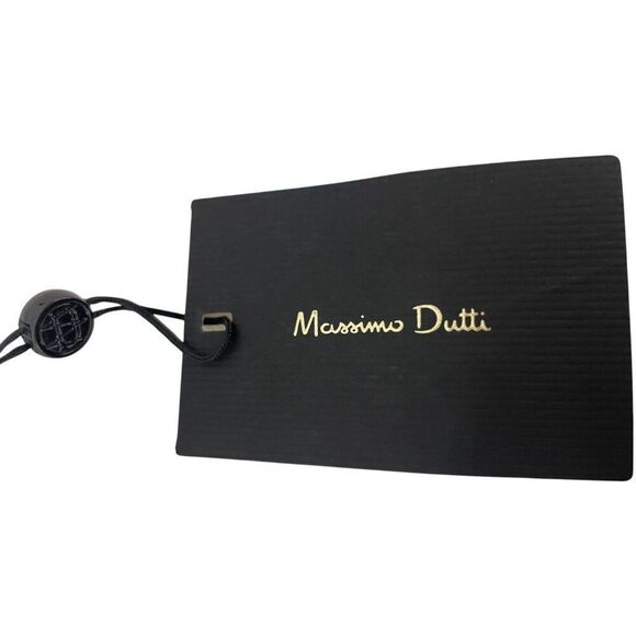 Massimo Dutti Womens Midi Dress M White Linen With Strap Details 6609/609 NWT - Picture 6 of 12